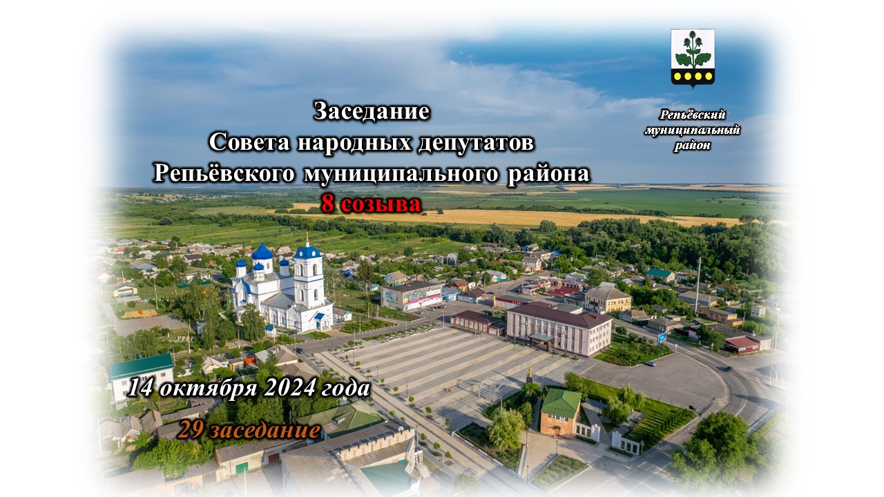 Двадцать девятое заседание Совета народных депутатов Репьёвского муниципального района восьмого созыва.